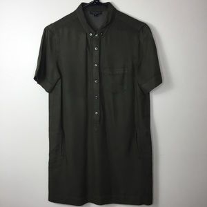 Topshop Army Green Tunic Dress Short Sleeve 2☺️